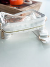 Load image into Gallery viewer, Chelsey Clear Stadium Bag &quot;White&quot;
