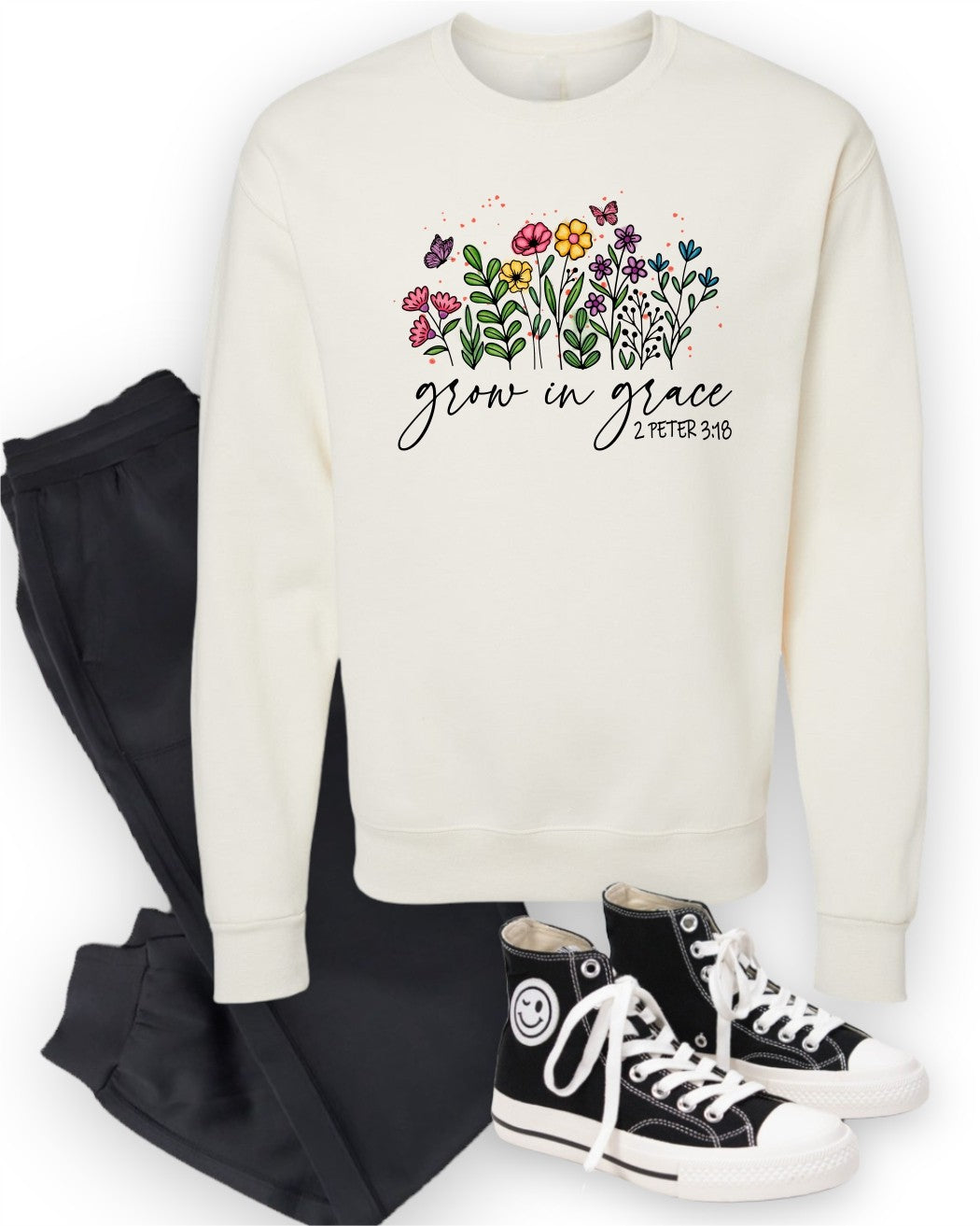Grow in Grace Premium Bella Sweatshirt | Multiple Colors