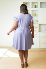 Load image into Gallery viewer, Rebecca Ruffle Sleeve Eyelet Dress-#4-Lavender
