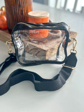 Load image into Gallery viewer, Chelsey Clear Stadium Bag &quot;Black&quot;
