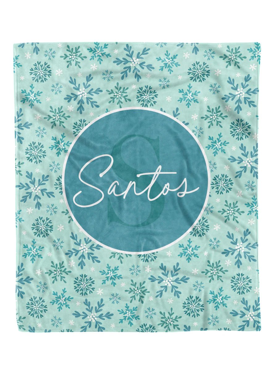 All the Snowflakes Custom Minky Blanket - Elevated Boutique CO