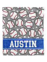 Load image into Gallery viewer, Allstar Baseball Custom Minky Blanket *Multiple Colors* - Elevated Boutique CO
