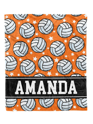 Allstar Volleyball Custom Minky Blanket *Multiple Colors* - Elevated Boutique CO