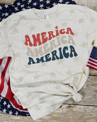 America America America Star Tee - Elevated Boutique CO