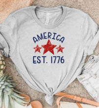 Load image into Gallery viewer, America Est. 1776 Graphic Tee | Multiple Colors - Elevated Boutique CO
