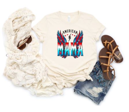 American Mama Graphic Tee - Elevated Boutique CO