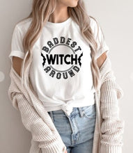 Load image into Gallery viewer, Baddest Witch Around Halloween Graphic Tee | Multiple Colors - Elevated Boutique CO
