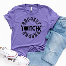 Load image into Gallery viewer, Baddest Witch Around Halloween Graphic Tee | Multiple Colors - Elevated Boutique CO
