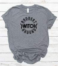 Load image into Gallery viewer, Baddest Witch Around Halloween Graphic Tee | Multiple Colors - Elevated Boutique CO
