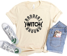 Load image into Gallery viewer, Baddest Witch Around Halloween Graphic Tee | Multiple Colors - Elevated Boutique CO
