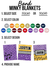 Load image into Gallery viewer, Band Split Minky Blanket *Multiple Colors* - Elevated Boutique CO
