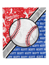 Load image into Gallery viewer, Baseball Action Minky Blanket *Multiple Colors* - Elevated Boutique CO
