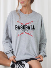 Load image into Gallery viewer, Baseball Mom Red Stitch Crewneck Sweatshirt | Multiple Colors - Elevated Boutique CO
