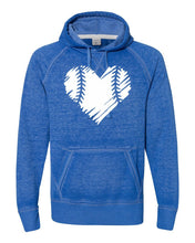 Load image into Gallery viewer, Baseball | Softball Distressed Heart Vintage Hoodie - Elevated Boutique CO
