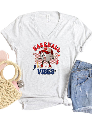 Baseball Vibes Graphic Tee | Multiple Colors - Elevated Boutique CO