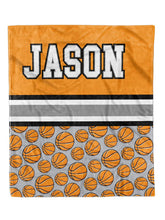 Load image into Gallery viewer, Basketball Split Minky Blanket *Multiple Colors* - Elevated Boutique CO
