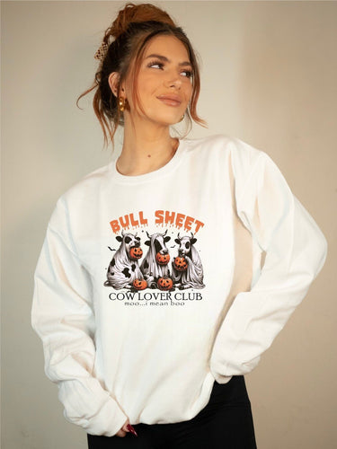 Bull Sheet Cow Lover Club Graphic Sweatshirt - Elevated Boutique CO