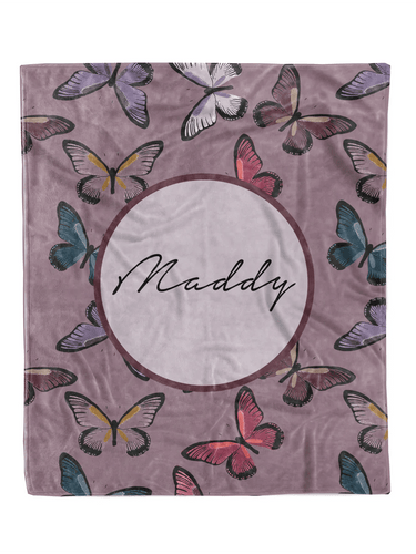 Butterfly Custom Minky Blanket - Elevated Boutique CO