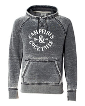 Load image into Gallery viewer, Campfires &amp; Cocktails Vintage Hoodie | Multiple Colors - Elevated Boutique CO
