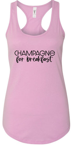 Champagne for Breakfast Racerback Tank | Multiple Colors - Elevated Boutique CO