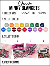 Load image into Gallery viewer, Cheer Action Minky Blanket *Multiple Colors* - Elevated Boutique CO
