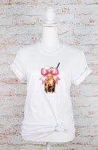 Load image into Gallery viewer, Coffee Coquette Bow Graphic Tee | Multiple Colors - Elevated Boutique CO
