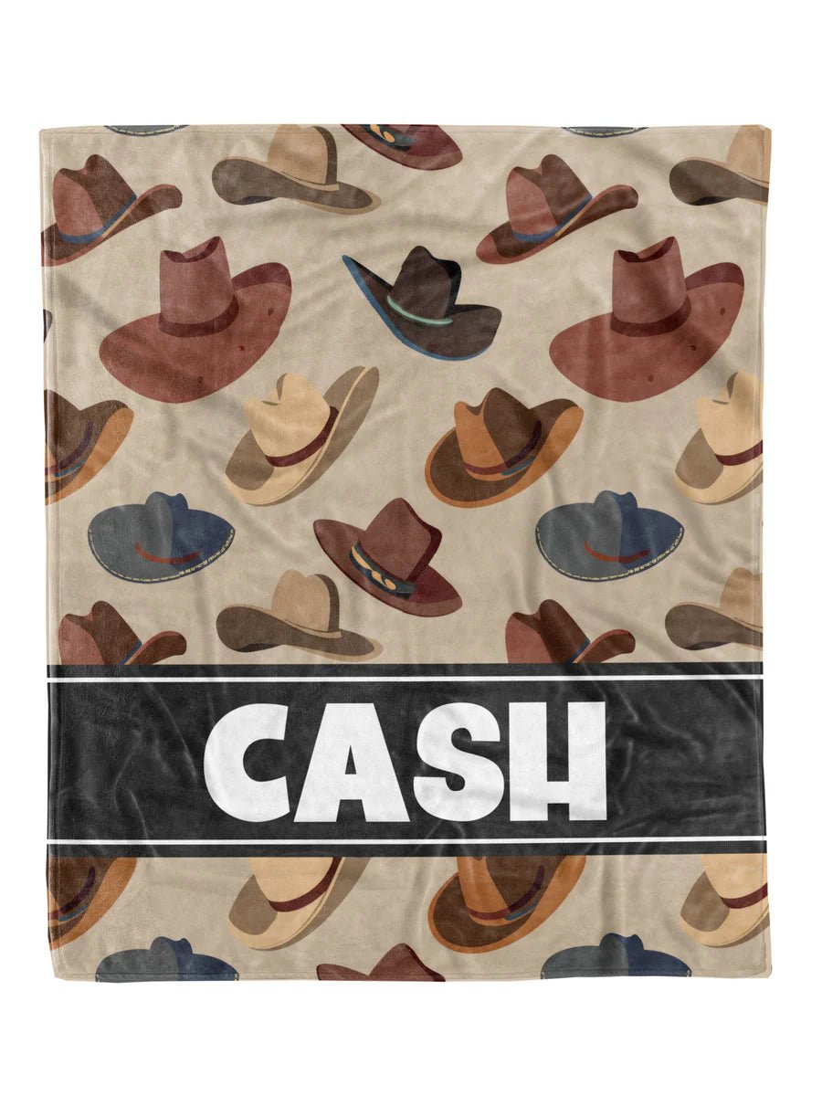 Cowboy Hats Custom Minky Blanket - Elevated Boutique CO