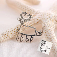 Load image into Gallery viewer, Custom Photo Drawing Necklace - Elevated Boutique CO
