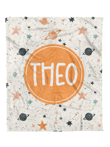 Cute Planets Custom Minky Blanket - Elevated Boutique CO