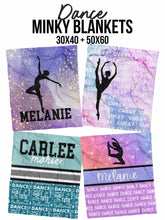 Load image into Gallery viewer, Dance Name Repeat Minky Blanket *Multiple Colors* - Elevated Boutique CO
