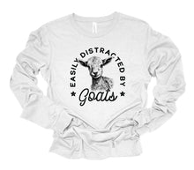 Load image into Gallery viewer, Easily Distracted by Goats Long Sleeve Graphic Tee | Multiple Colors - Elevated Boutique CO
