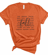 Load image into Gallery viewer, Fall Words Graphic Tee | Multiple Colors - Elevated Boutique CO
