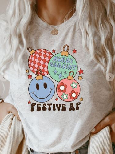 Festive AF Graphic Tee - Elevated Boutique CO