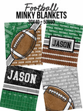 Load image into Gallery viewer, Football Action Minky Blanket *Multiple Colors* - Elevated Boutique CO
