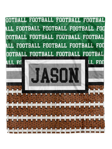 Football Zoom Minky Blanket *Multiple Colors* - Elevated Boutique CO