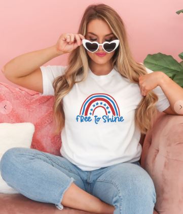 Free to Shine Graphic Tee - Elevated Boutique CO