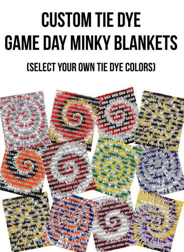 Game Day Tie Dye Minky Blanket - Elevated Boutique CO