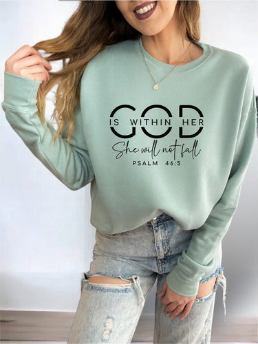 God is Within Her Premium Bella Sweatshirt | Multiple Colors - Elevated Boutique CO