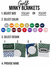 Load image into Gallery viewer, Golf Action Minky Blanket *Multiple Colors* - Elevated Boutique CO
