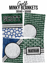 Load image into Gallery viewer, Golf Action Minky Blanket *Multiple Colors* - Elevated Boutique CO
