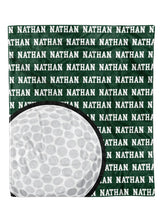 Load image into Gallery viewer, Golf Name Repeat Minky Blanket *Multiple Colors* - Elevated Boutique CO
