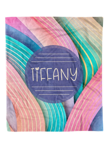 Gradient Waves Custom Minky Blanket - Elevated Boutique CO