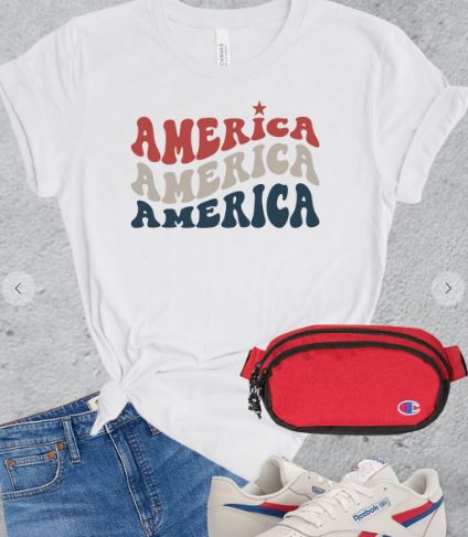 Groovy America Graphic Tee - Elevated Boutique CO