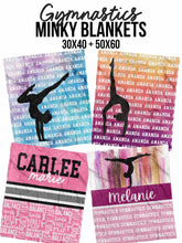 Load image into Gallery viewer, Gymnastics Paint Swatch Minky Blanket *Multiple Colors* - Elevated Boutique CO
