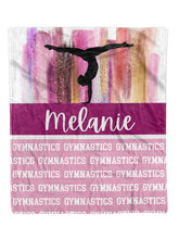 Load image into Gallery viewer, Gymnastics Paint Swatch Minky Blanket *Multiple Colors* - Elevated Boutique CO
