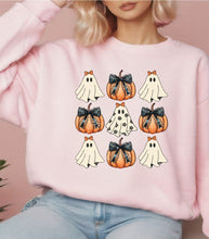 Load image into Gallery viewer, Halloween Ghost Coquette Graphic Sweatshirt | Multiple Colors - Elevated Boutique CO
