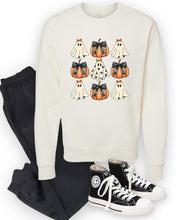 Load image into Gallery viewer, Halloween Ghost Coquette Graphic Sweatshirt | Multiple Colors - Elevated Boutique CO
