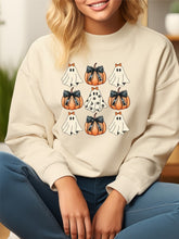 Load image into Gallery viewer, Halloween Ghost Coquette Graphic Sweatshirt | Multiple Colors - Elevated Boutique CO
