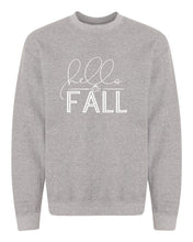 Load image into Gallery viewer, Hello Fall Graphic Crew Neck Sweatshirts | Multiple Colors - Elevated Boutique CO
