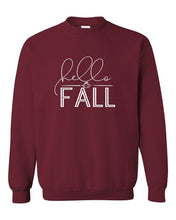 Load image into Gallery viewer, Hello Fall Graphic Crew Neck Sweatshirts | Multiple Colors - Elevated Boutique CO
